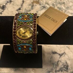 Heidi Daus, large cuff bracelet watch